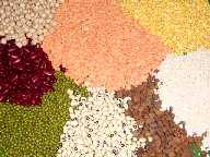 さまざまな種類のインド豆