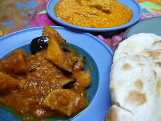 チーズとチキンのカレー・アルバガン・ナン