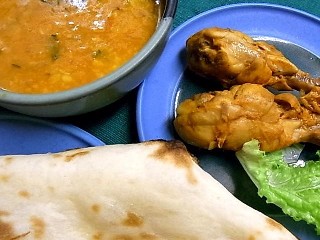 ムングダールカレー・タンドリーチキン