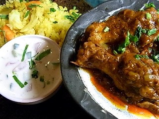 手羽元マサラ・ピラフ・ライタ