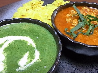 キーマカレー・チキンサグ