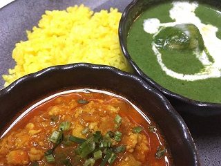 キーマカレー・チキンサグ