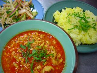 キーマカレー ピラフ サラダ