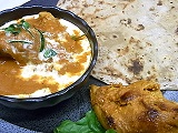 チキンバターマサラ・タンドリーチキン・チャパティ