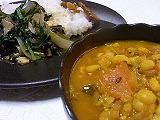 ダールカレー・ほうれん草のサブジ