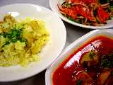チキンカレー・カリフラワーライス・カチュンバ